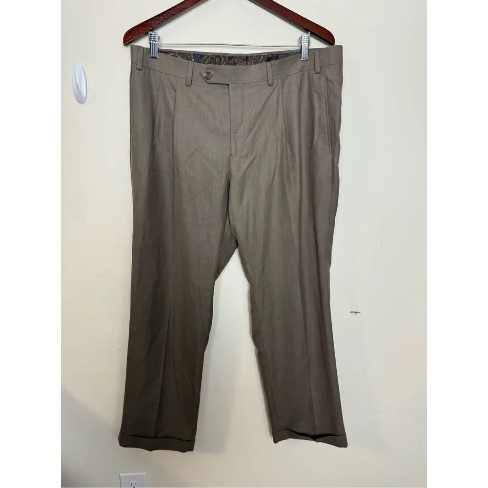 Lauren Ralph Lauren Mens  Brown Wrinkle Free Dress Pants 36Wx29L